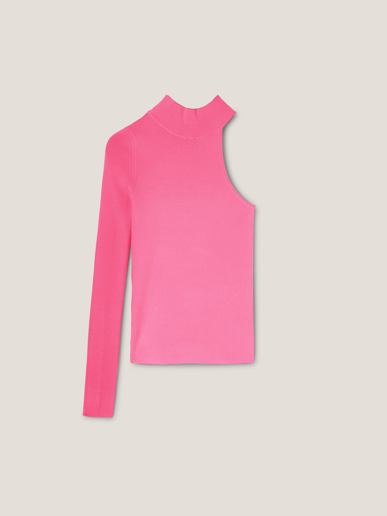 Jersey de canalé con corte asimétrico image number 4