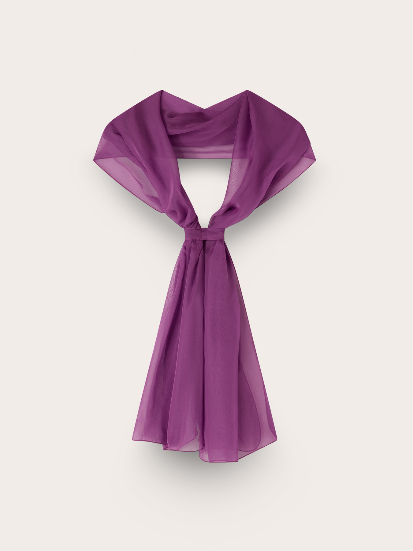 Langer Schal aus Voile mit Drapierung image number 1