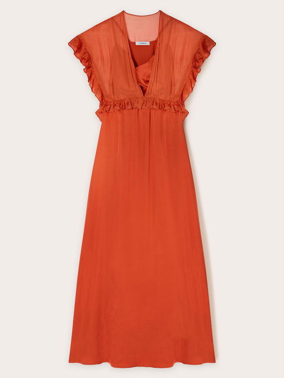 Vestito lungo con volants