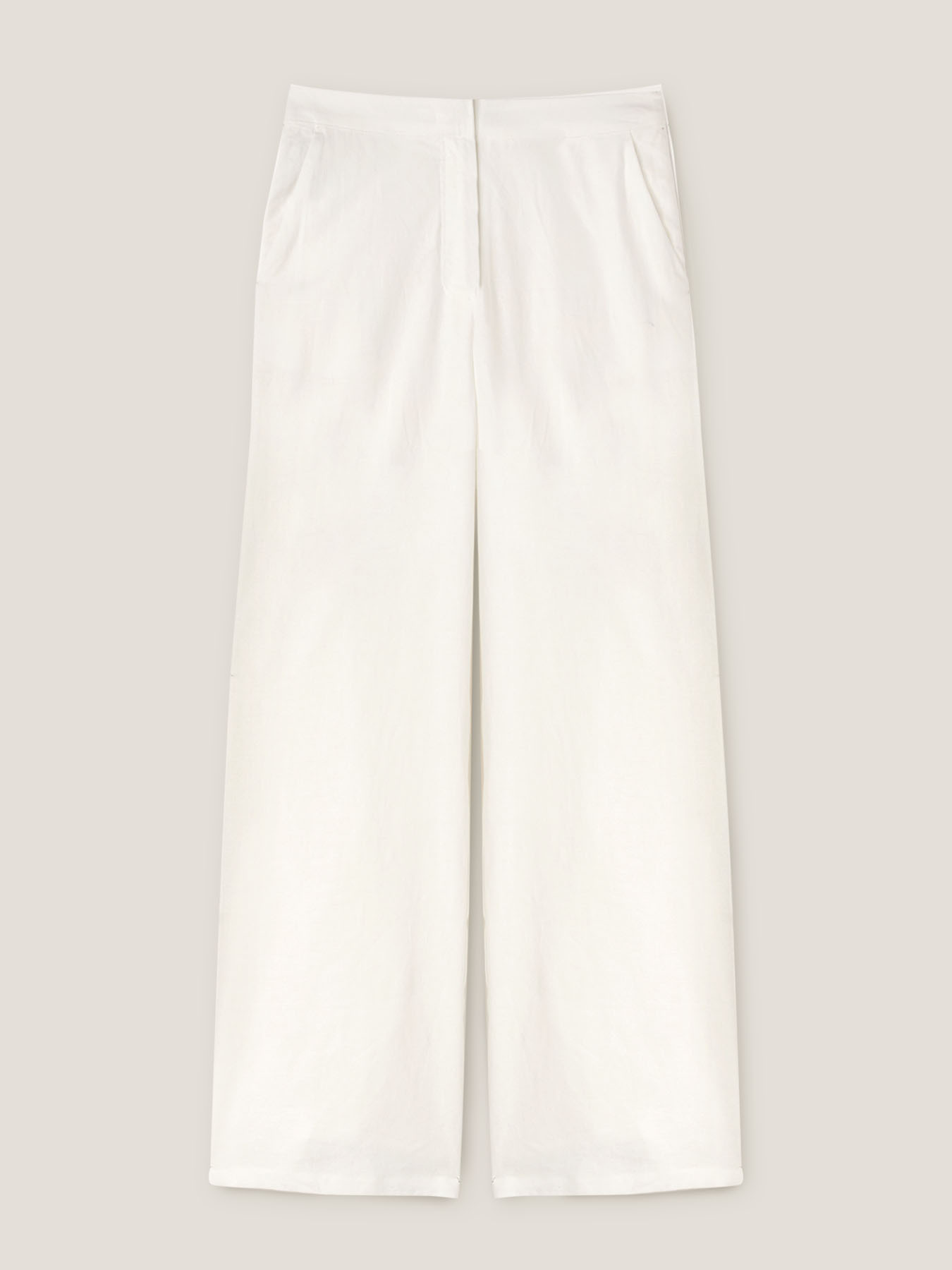 Linen viscose palazzo trousers image number 3