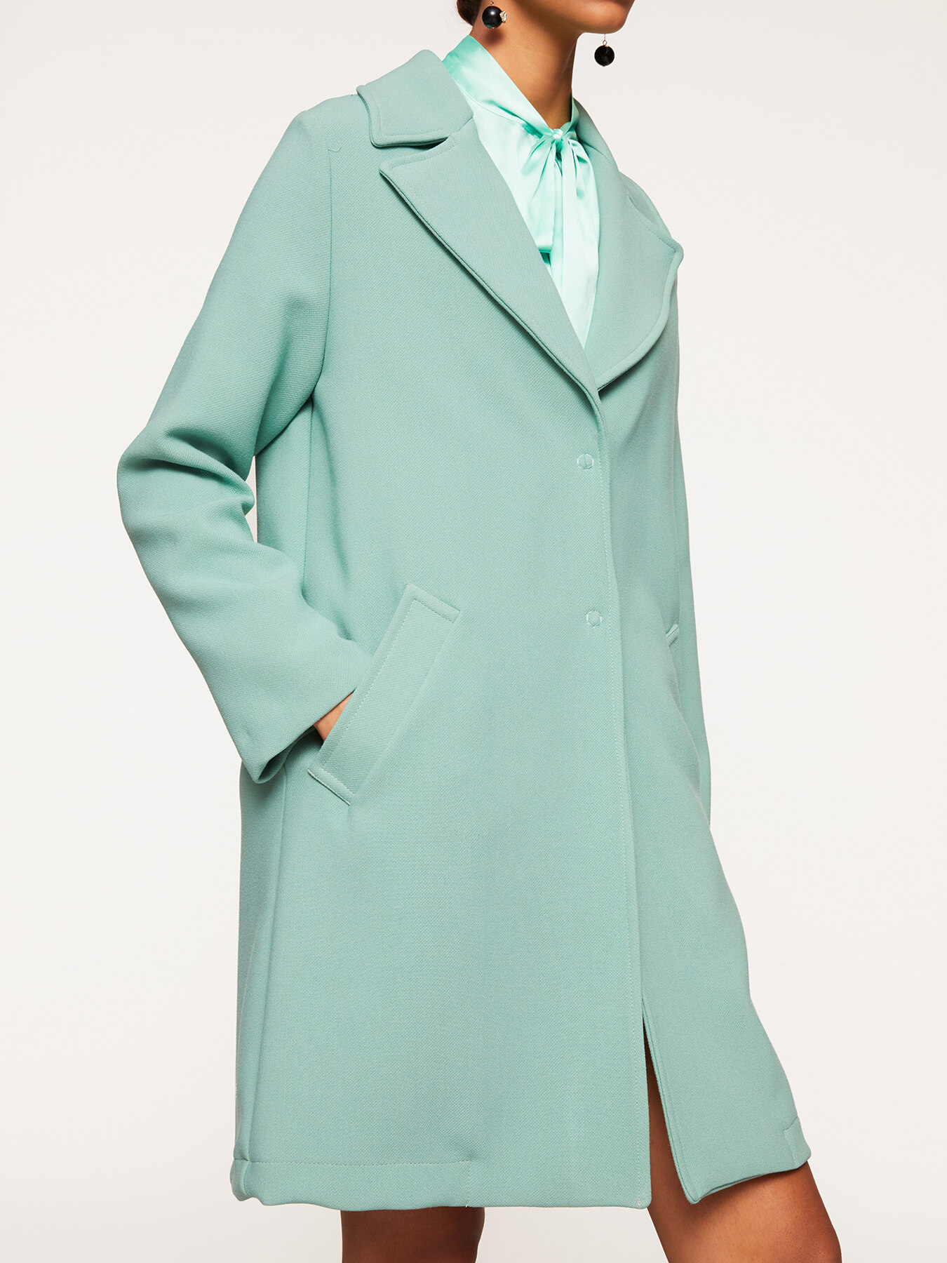 Cappotto monopetto tinta unita image number 0