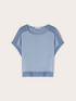 Satin blouse with boat neckline image number 4