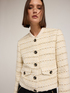 Boucl&eacute; fabric jacket with buttons image number 3