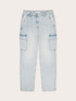 Hellblaue Cargo-Jeans image number 3