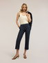 Top aus Satin mit breiten Schultern image number 2