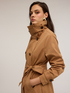 High-neck trench coat in technical fabric image number 2