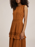 Long dress in broderie anglaise and openwork embroidery image number 2