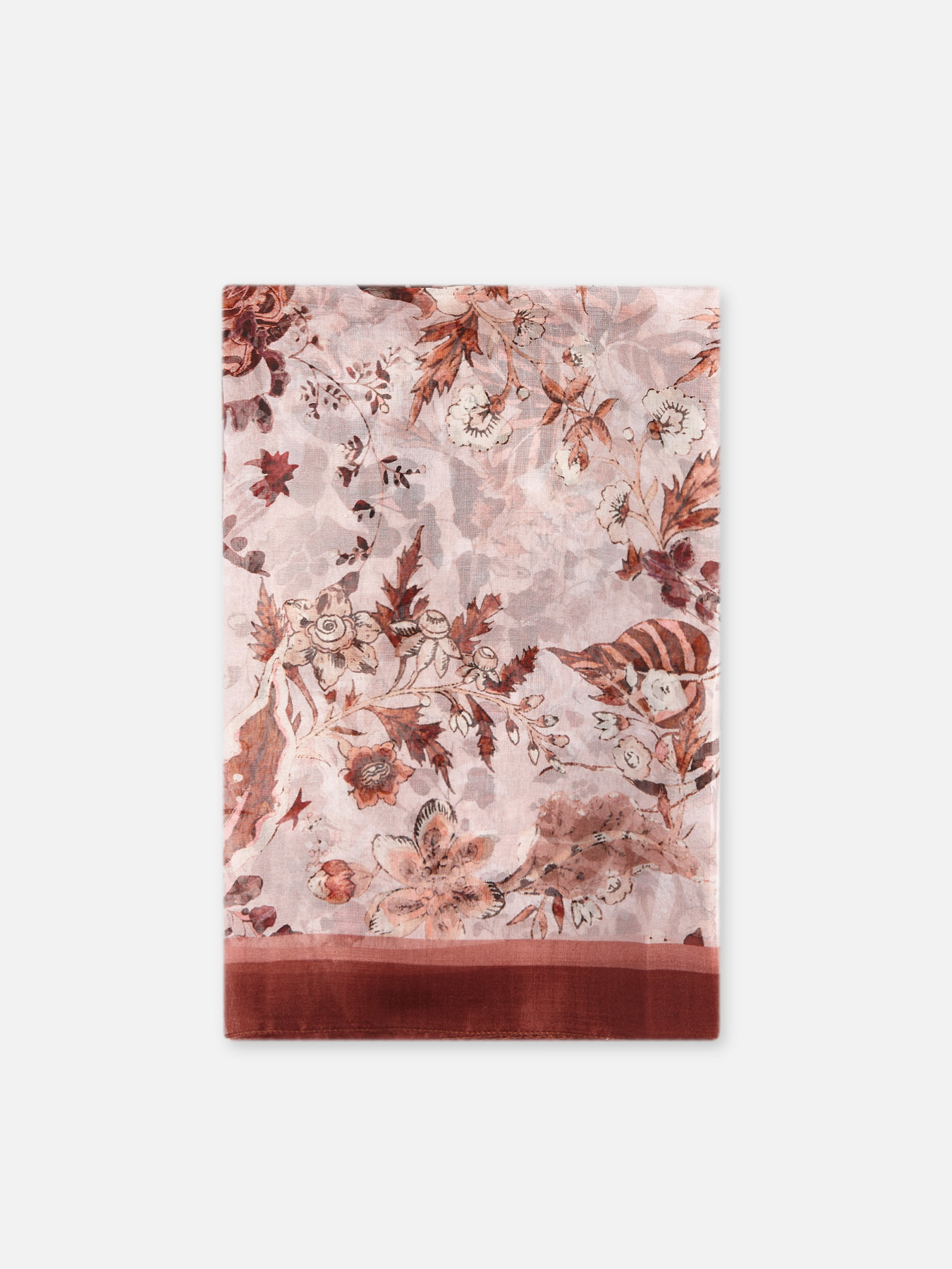Bufanda de seda con estampado floral image number 0
