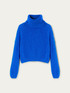 Mohair blend openwork turtleneck sweater image number 3
