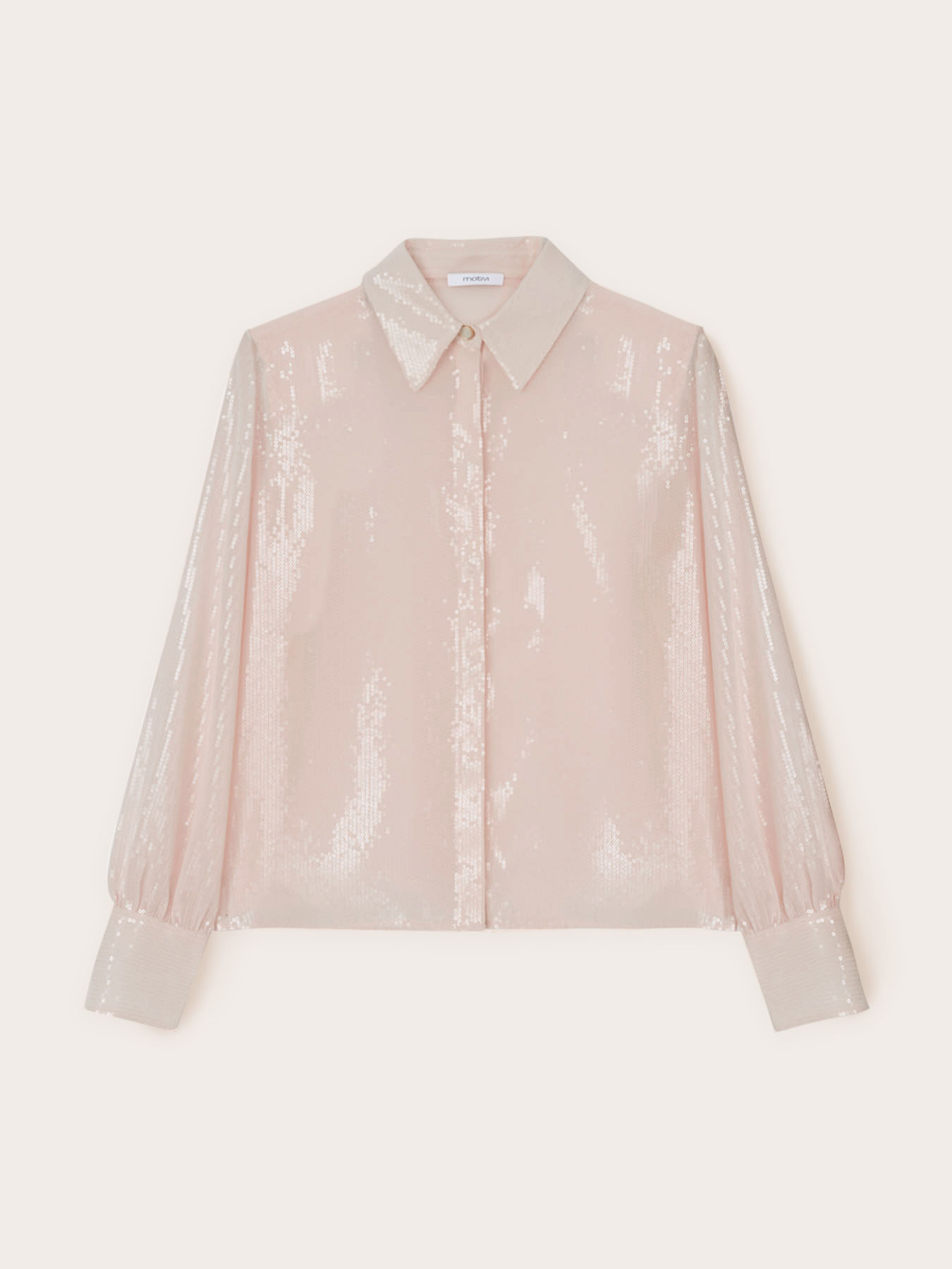 Full-sequin tulle shirt image number 4