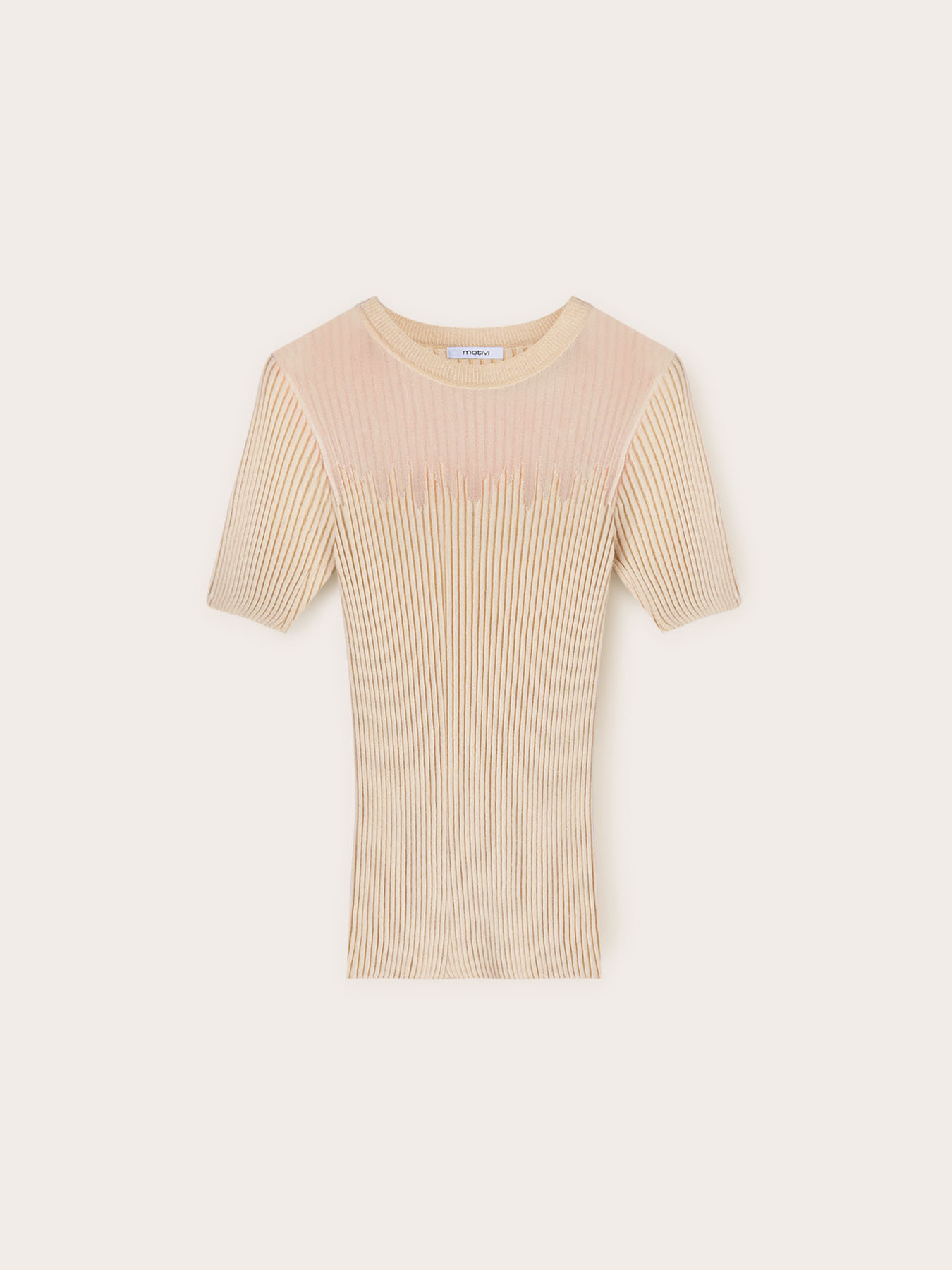 Gerippter Lurex-Pullover mit eingearbeitetem Muster image number 4