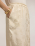 Palazzo pants in jacquard satin image number 3