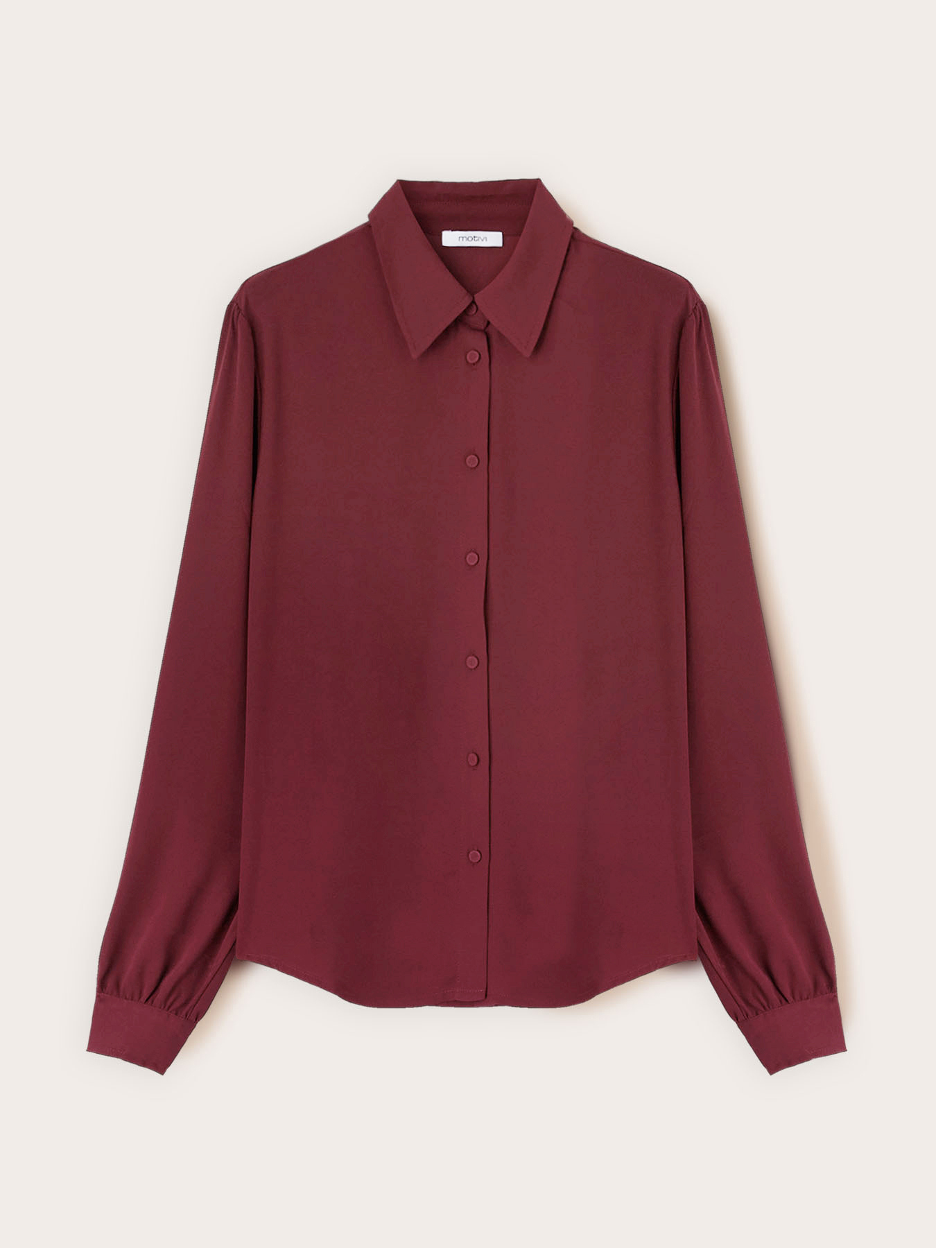 Shirt with covered buttons image number 4