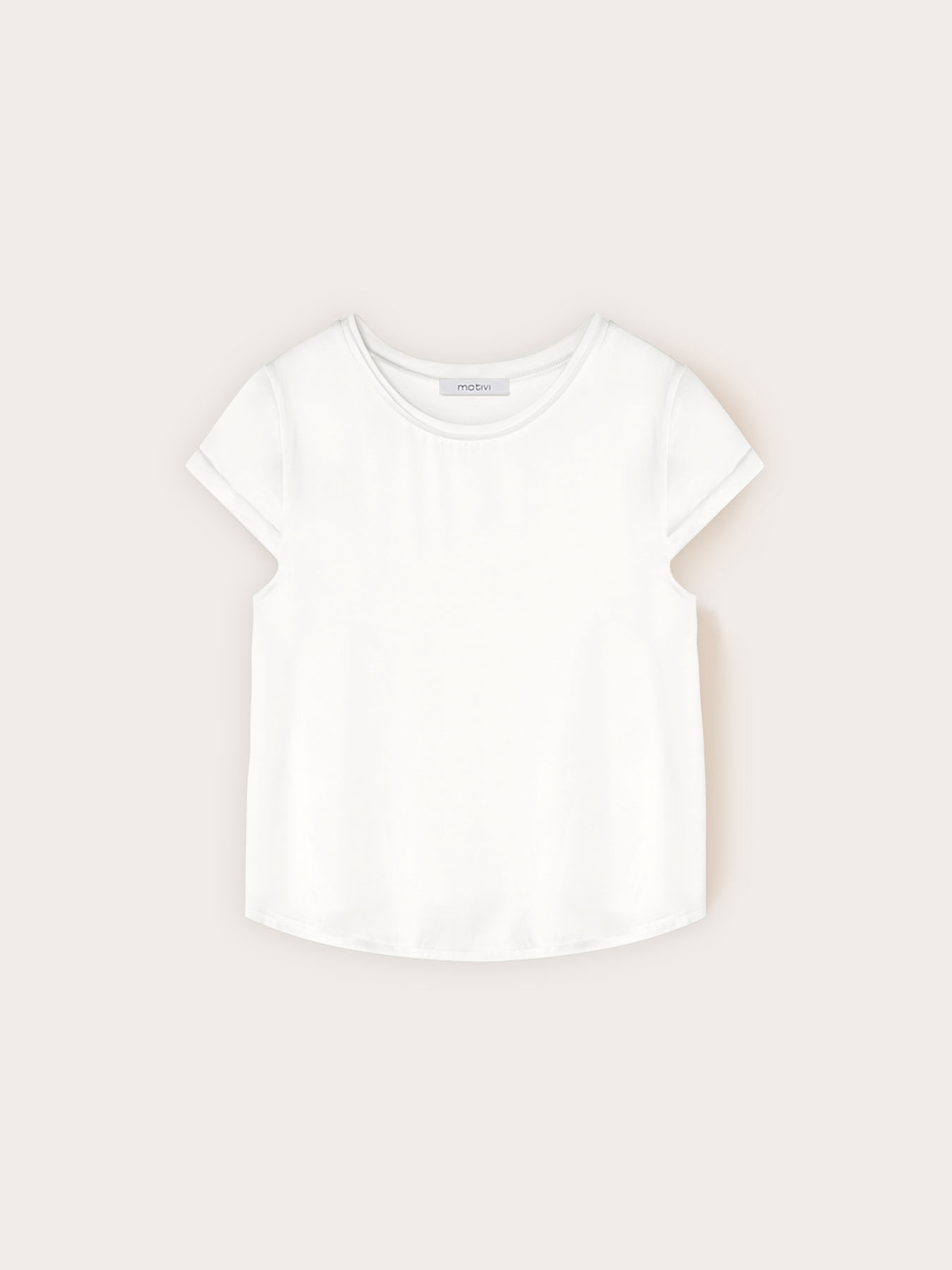 Two-material T-shirt image number 3