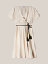 Short viscose linen dress image number 3