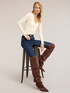 Over-the-knee boot with spool heel image number 0