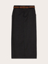 Pinstriped pencil skirt with belt image number 4