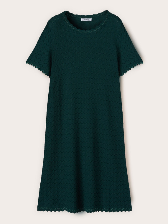 Knit dress with lace detailing