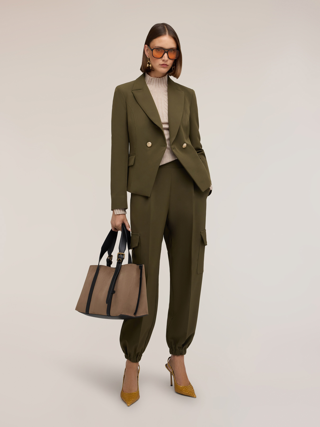 Double-breasted blazer with jewel buttons image number 2