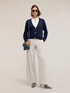 Fine-knit V-neck cardigan image number 2