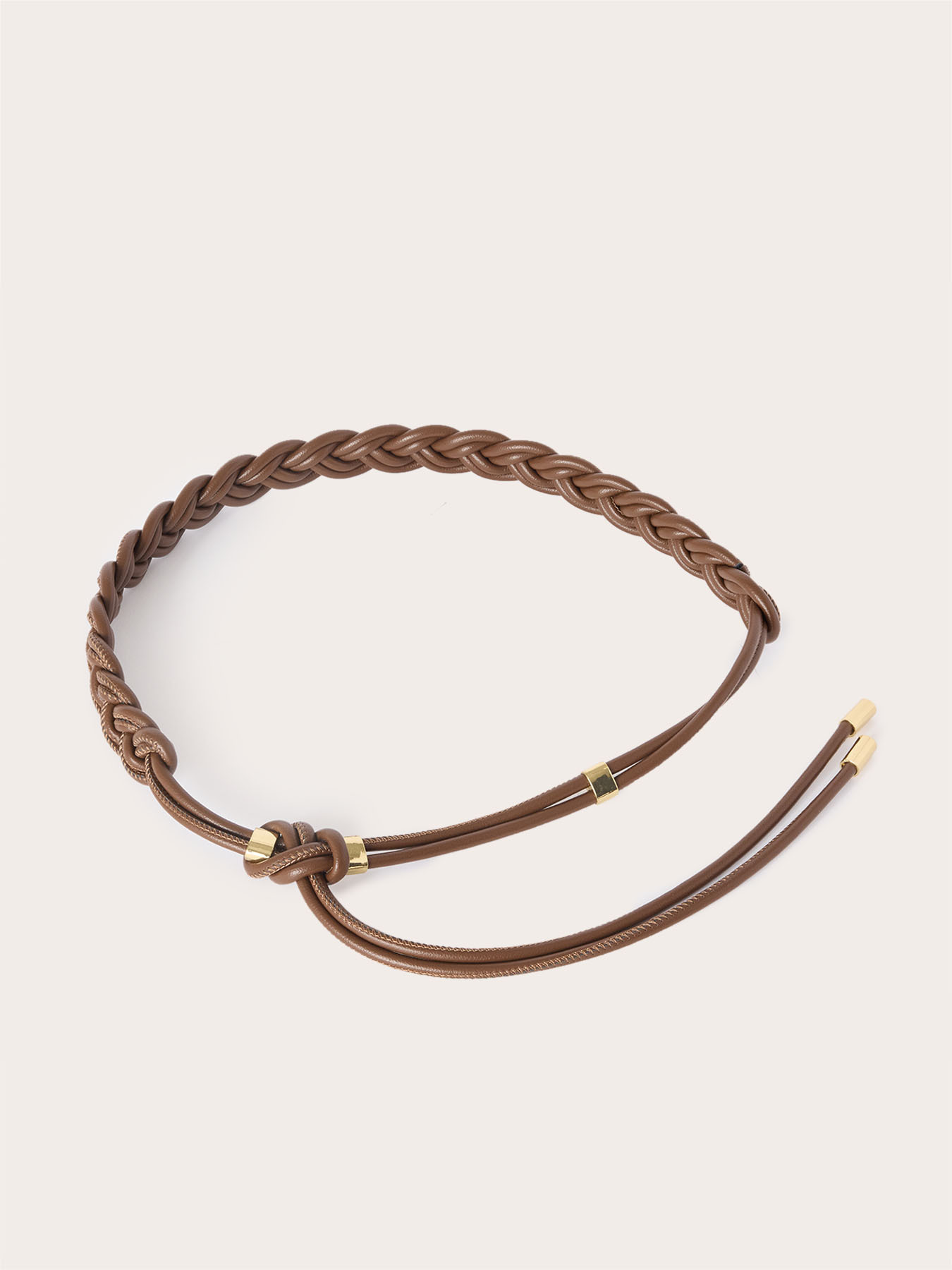Ceinture tress&eacute;e avec d&eacute;tails m&eacute;talliques image number 0