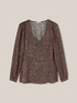 Blusa scollo a v fantasia a fiori image number 3