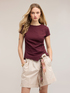 Tricou cu drapaj lateral asimetric image number 2