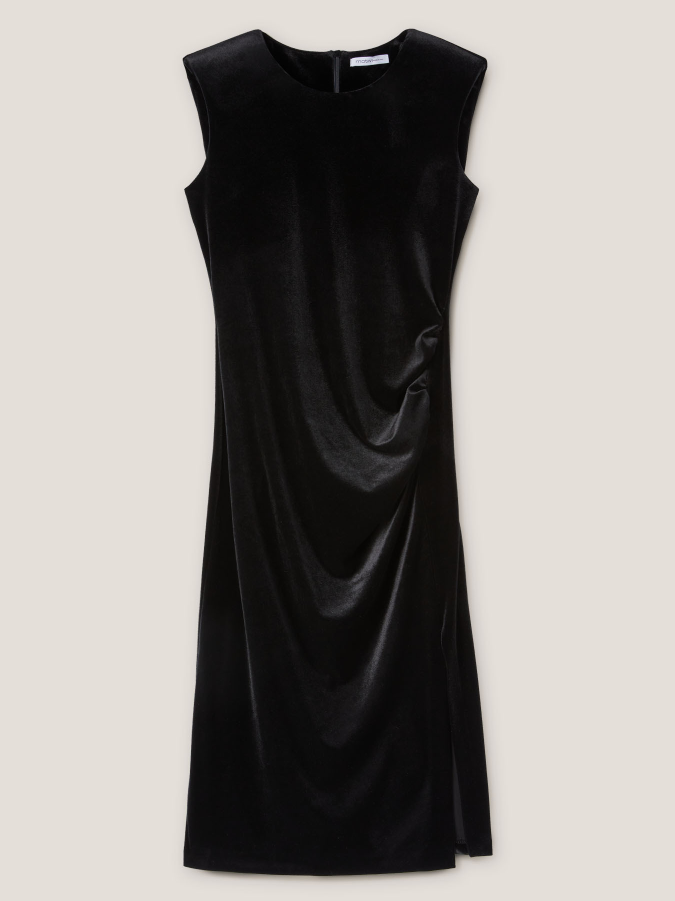 Velvet dress with draping image number 3