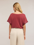 T-shirt with pleated sleeves image number 1
