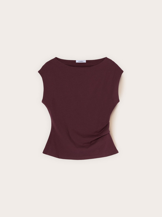 Top with side draping