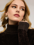 Chenille turtleneck sweater image number 3