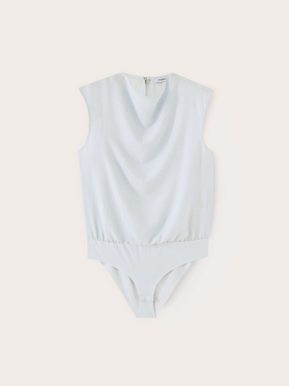 Blusa body en georgette fil coup&eacute;
