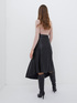 Faux leather midi skirt with sash image number 1