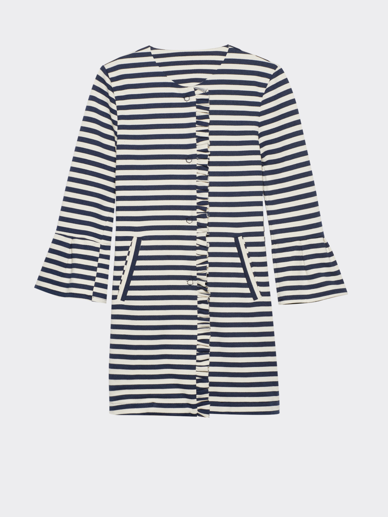 Giacca lunga in felpa a righe image number 3