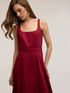 Flare dress in poplin with ajour&eacute; image number 3