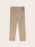 Pantaloni regular cu bască și curea dublă image number 4