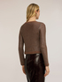 Knitted cardigan in mixed lurex yarn image number 1