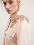 Oversized shirt with lateral embroidery image number 3