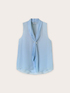 Blouse sans manches avec &eacute;charpe pliss&eacute;e image number 1