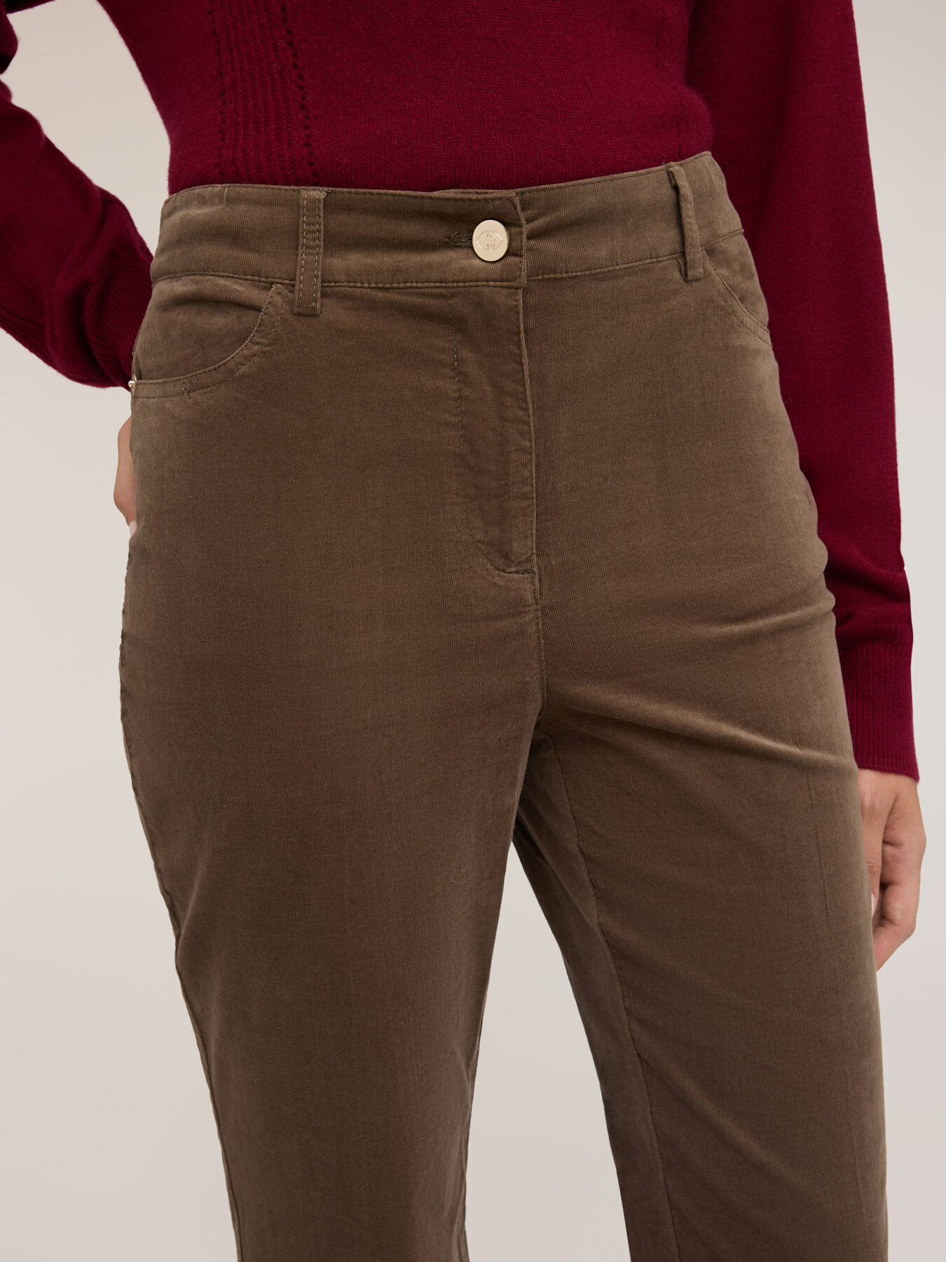 Corduroy flare pants image number 3