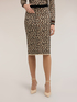 Falda tubo de punto con estampado animal image number 0