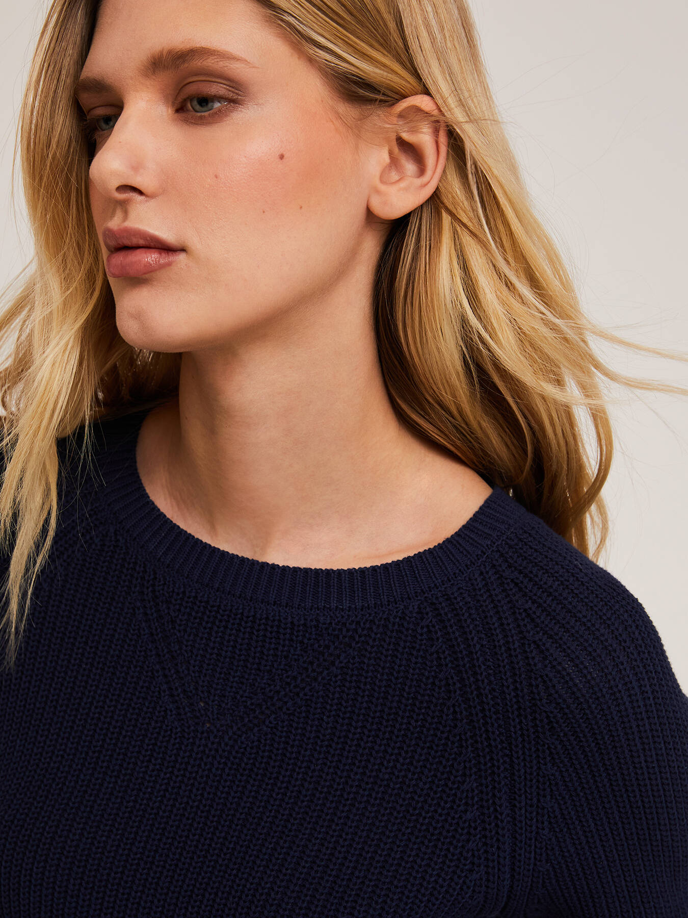 Rundhals-Pullover aus Baumwolle image number 3