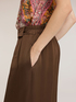 Wide-leg satin trousers with pleats image number 2