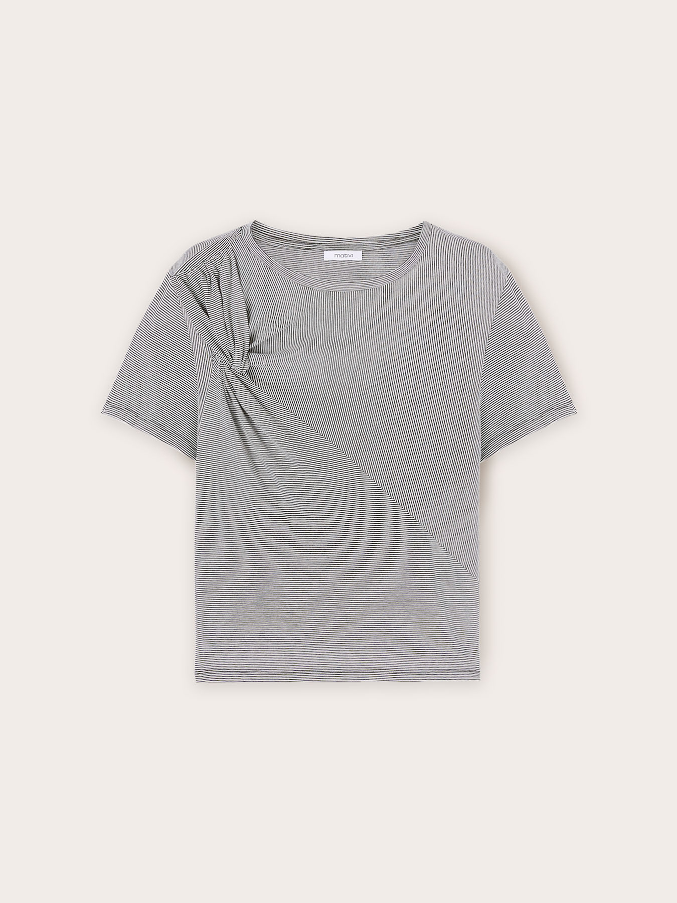 T-shirt ZARA A Nodo Manica Lunga – Colore Arancione/grigio Marna, Crop Top, Taglie M L XL - Foto 3