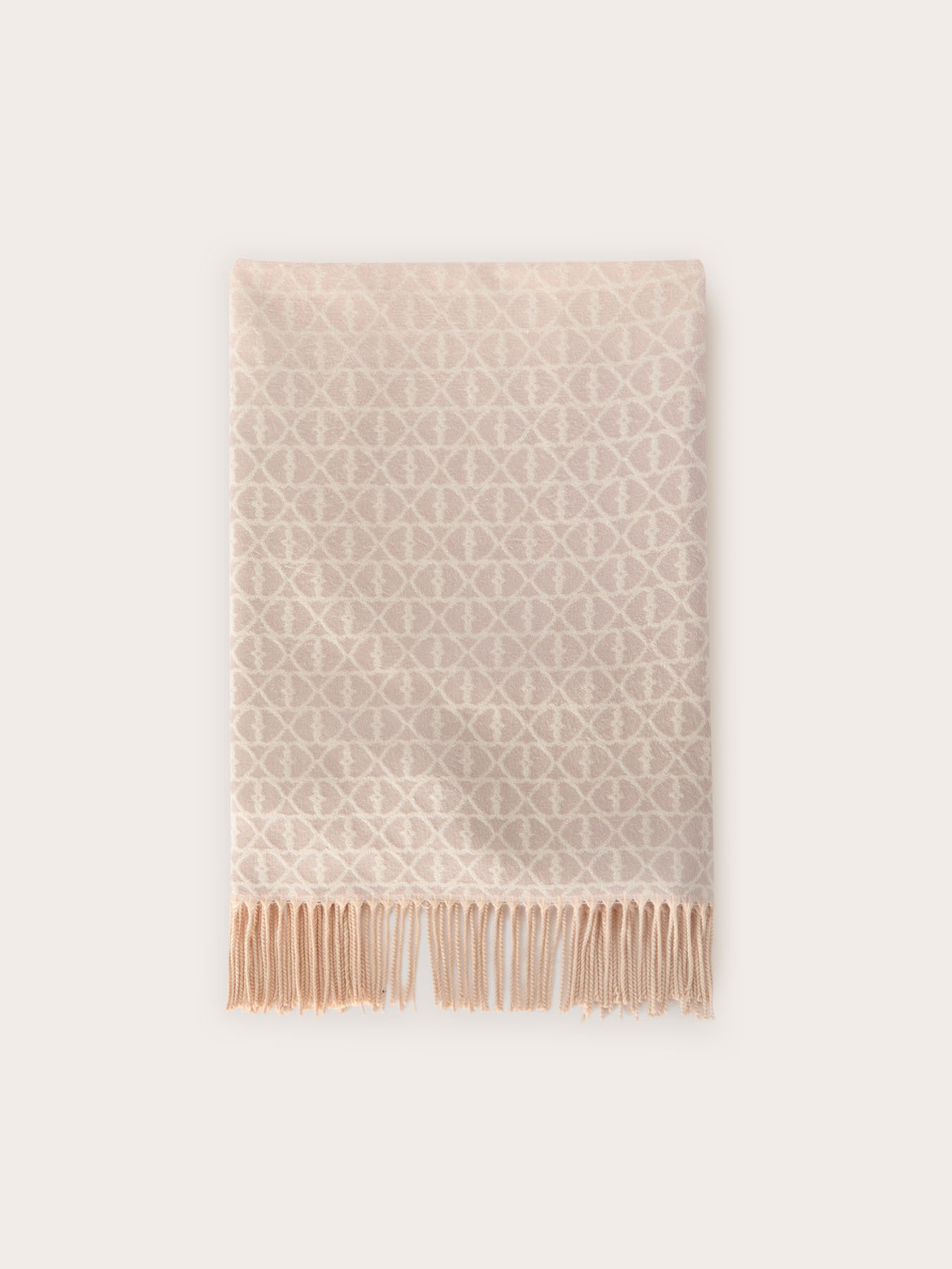 Sciarpa jacquard lunga con frange image number 1