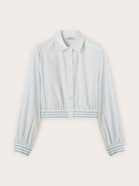 Chemise courte ray&eacute;e