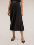 Pleated midi skirt in satin image number 1
