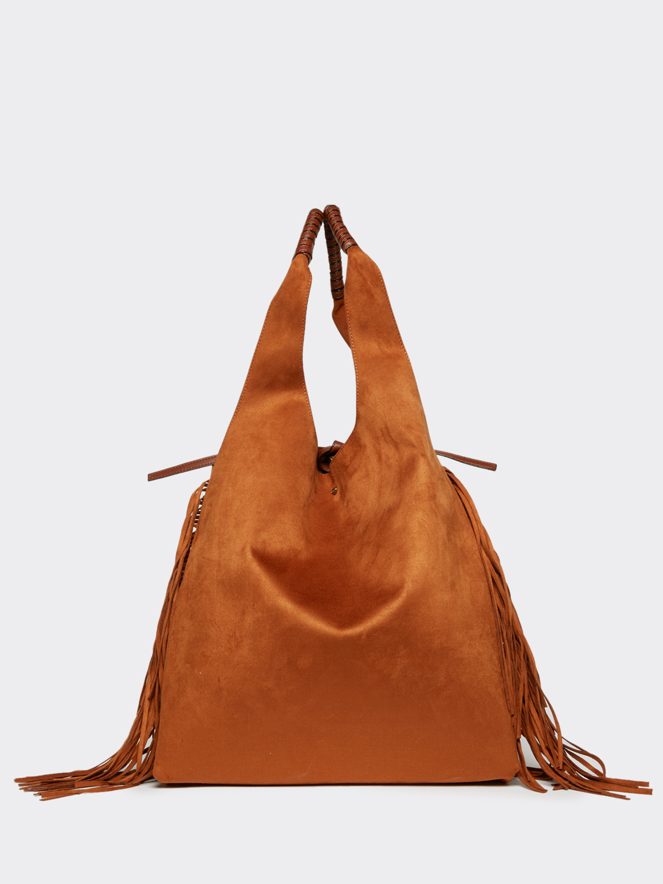 Suede-effect faux leather tote bag image number 0
