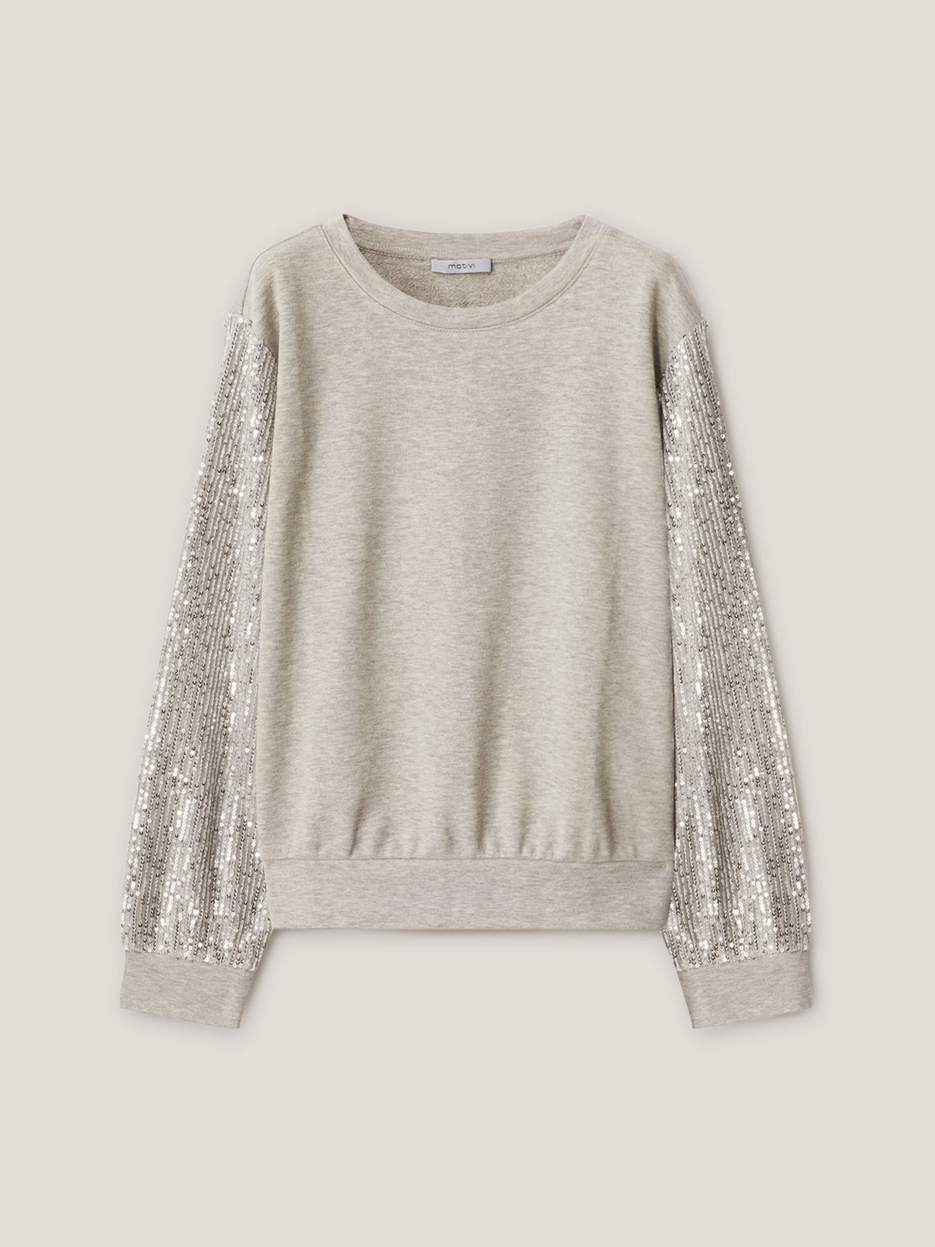 Felpa con maniche in paillettes image number 3