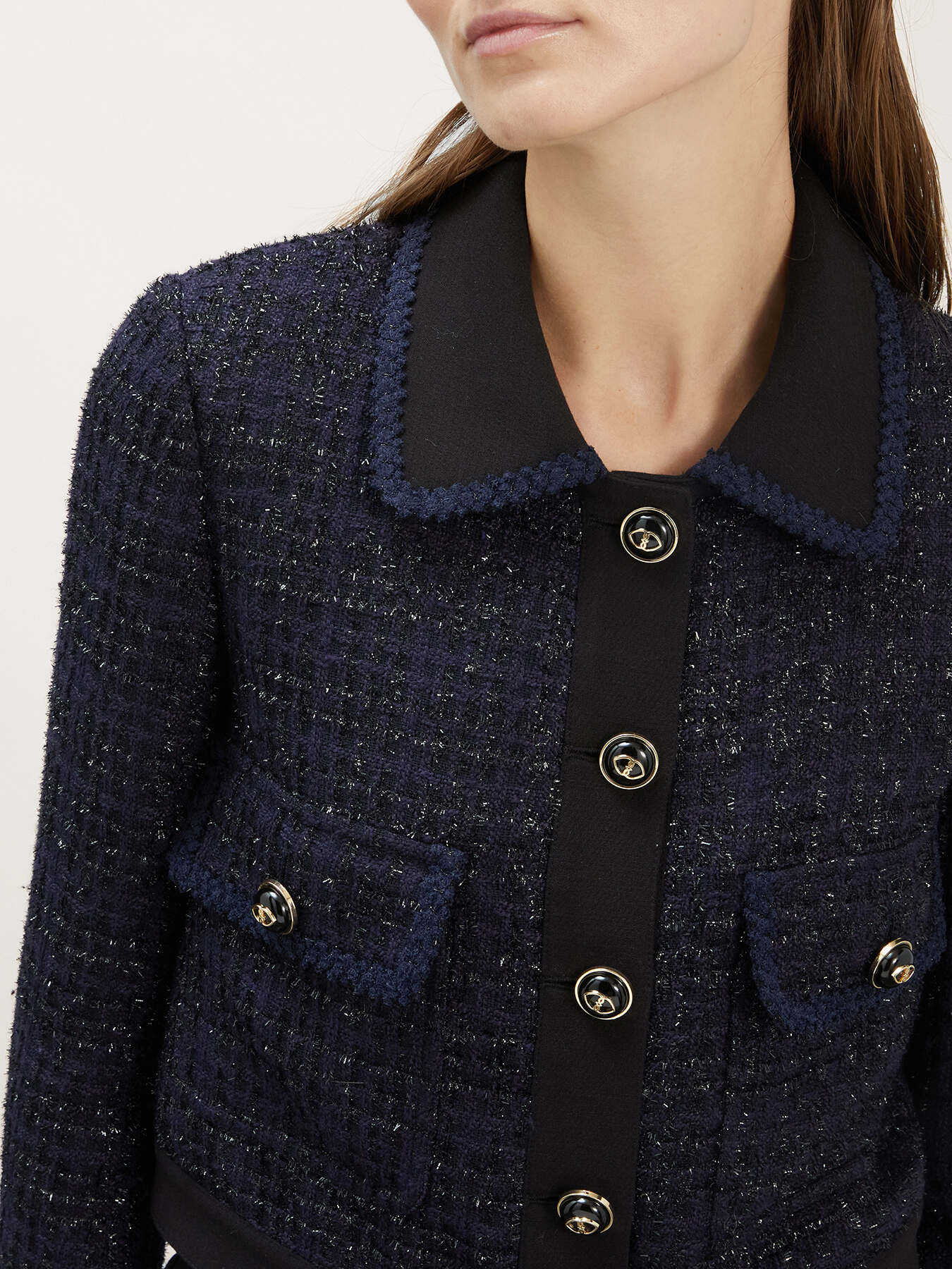 Chaqueta de tweed con cuello image number 3